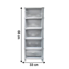 Multi-Purpose Anti-Slip 5 Layer Modular Drawer Storage System (68×33 Cm)