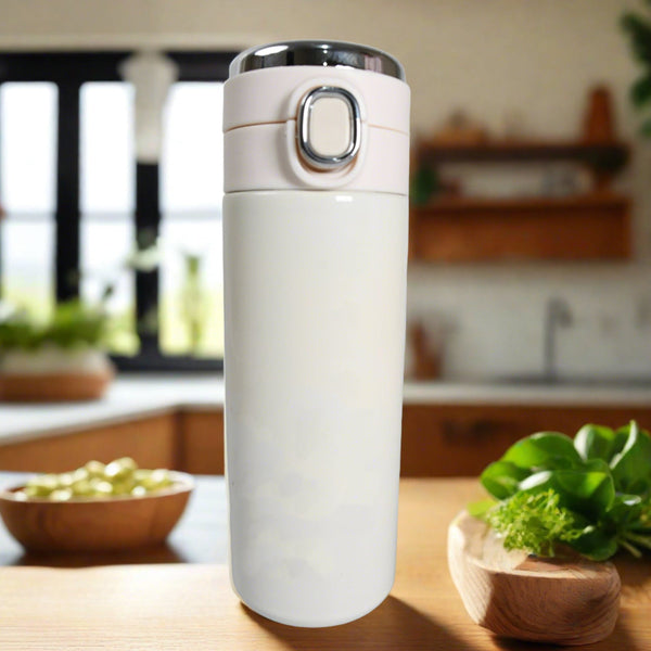 Smart Vacuum Insulated Water Bottle with LED Temperature Display (Mix Color & Design / 420 ML)