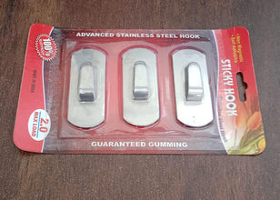 Heavy Duty Self-Adhesive Stainless Hooks  Waterproof for Robes, Coats & Towels