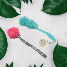 Long Handle Shower Puff Pouf Sponge Exfoliating Mesh Brush Scrubber (Mix 1 Pc)