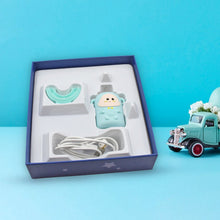 Kids Electric U-Shaped Toothbrush 360° Cleaning, Light & Music, USB Rechargeable