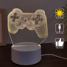 3D Acrylic LED Night Lamp Game Controller Shape Decorative Light for Gamers (1 Pc)