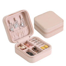 Portable Jewellery Box for Women – Mini PU Leather Travel Storage Case