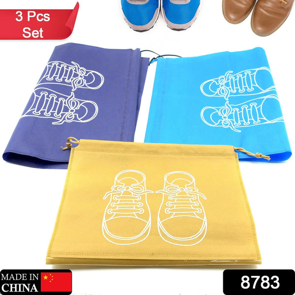 Travel Shoe Storage Bag Set (3 Pcs) | Waterproof Hanging Organizer with Clear Window