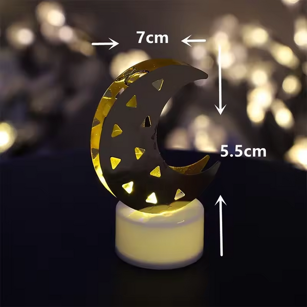 Decorative Moon Shaped Flameless LED Candles (12 Pc)