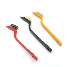 3 Pc Mini Wire Brush Set Brass Nylon Stainless Steel Bristles Household Cleaning Brush (3 Pcs Set)