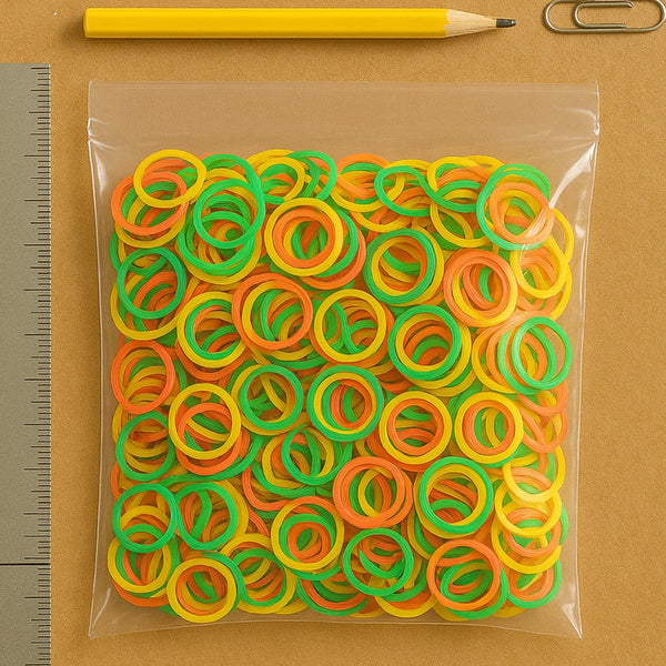 Rubber Band For Office/Home and Kitchen Multicolor (1 Inch, 50 GM)