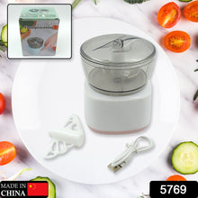 Portable Mini Food Processor Chopper Electric Veggie Chopper 3 Blades With Charching Cable Type C