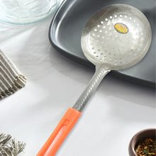 Colander Spoon, Non Slip Hand Polished Thickened Hot Pot Spoon for Kitchen for Restaurant (35 Cm)