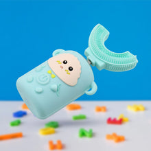 Kids Electric U-Shaped Toothbrush 360° Cleaning, Light & Music, USB Rechargeable