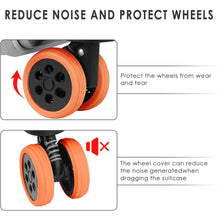 Silicone Luggage Wheel Covers  Noise Reduction & Protection (8 Pcs)