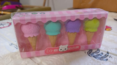 Cone Eraser for Girls & Boys (1 Set 4 Pc)
