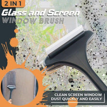 2-in-1 Mesh Cleaning Brush & Wiper with Extended Handle  Window Cleaner (1 Pc)