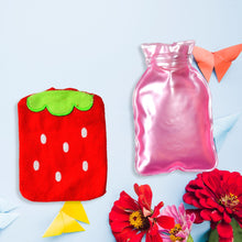 Small hot water bottle strawberry