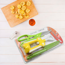 Multifunction Kitchen Tool Set  Stainless Steel & Plastic Knife and Scissors