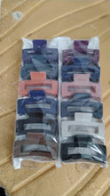 Matte Rectangle Hair Claw Clip for Women and Girls  Assorted Color Pack  12 Pc