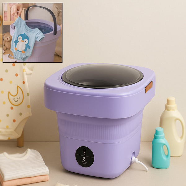 Mini Washing Machine Foldable/Portable with Drain Basket