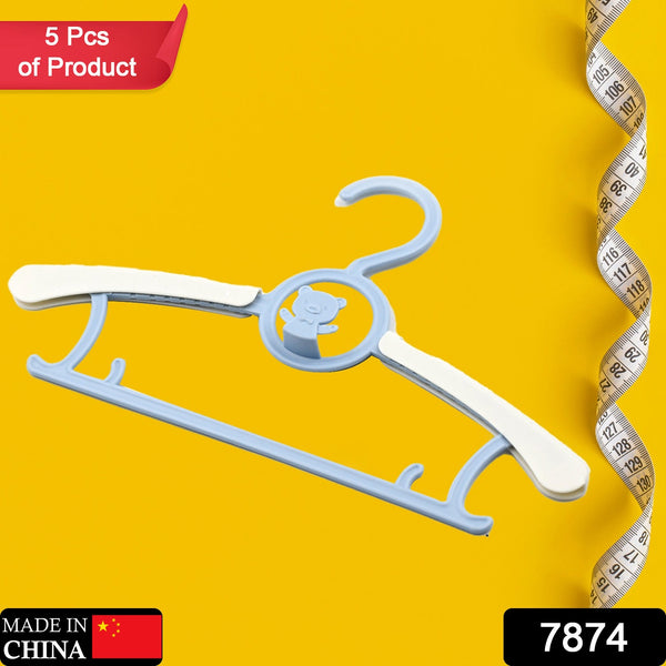 Large Adjustable Plastic Dress Hangers  Space-Saving & Lightweight (5 Pc)
