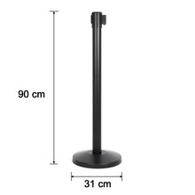 Heavy Duty Retractable Belt Crowd Control Pole with Sturdy Base (1 Pc)