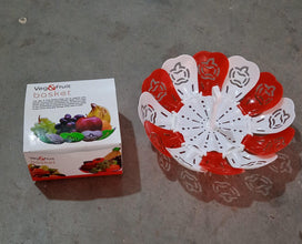 Folding Fruit Basket Hanging Stand  Lotus Shape Tray for Fruits & Vegetables (1 Pc)