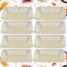 Rectangle Plastic Dinner Plate  Serving Trays Home School Office 8 Pcs Set