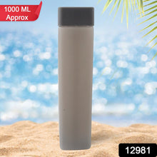 Square Plastic Water Bottle  1000ml Leakproof BPA-Free for Office, Gym & Home (1 Pc)