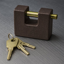 Iron lock, Brass Core and Thickened Spray Black Iron Door Lock With 5 pc Keys (63 mm )