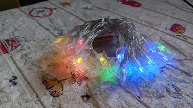 28 LED / Star 3.9 Meter Star Shape Led Light Battery Operated with Flashing Modes (3.9 Mtr)