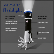 Battery Operated Multi-Tool LED Flashlight  All in One Tool Light (1 Pc)