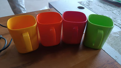 Square Melamine Mug  Premium Durable Lightweight Cup (1 Pc)