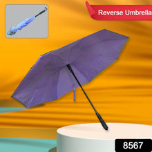 Windproof Compact Travel Umbrella  Reverse Folding Design (1 Pc)
