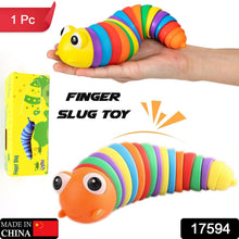 3D Rainbow Color Plastic Slug Fidget Toys, Stress Relieving Toy for Toddlers Kids Adults  (1 Pc)
