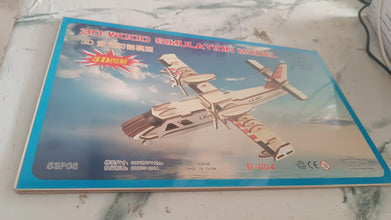 3D Wooden Aircraft Puzzle DIY Assembly Kit (Mix Design  1 Set)