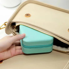 Portable Jewellery Box for Women – Mini PU Leather Travel Storage Case