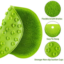 Green Silicone Bath Massage Cushion Suction Cup Exfoliating Foot Scrubber & Mat