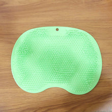 Green Silicone Bath Massage Cushion Suction Cup Exfoliating Foot Scrubber & Mat
