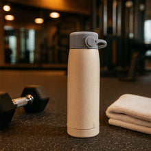 Creative Wheat Glass Water Bottle with Phone Holder (380ml)