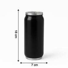Stainless Steel Can-Shaped Vacuum Flask Built-In Straw 500ml Approx, Tumbler (1 Pc)