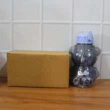 Kids Cartoon Bear Water Bottle with Straw & Shoulder Strap (1 Pc)