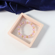 Elegant Pink Crystal Beaded Stretch Bracelet (1 Pc)