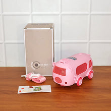 Bus Shaped Kids Water Bottle with Strap  500ml Cute Cartoon Design With Sticker