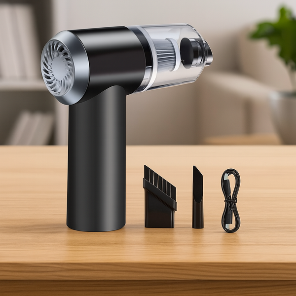 2 in 1 Wireless Vacuum Cleaner  120W Handheld USB Rechargeable for Home & Car (1 Pc)