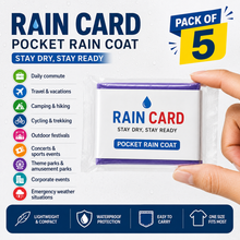 Pocket Rain Coat / Rain Cards (Pack of 5)