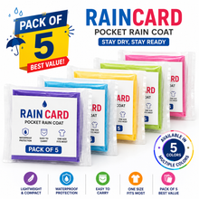 Pocket Rain Coat / Rain Cards (Pack of 5)