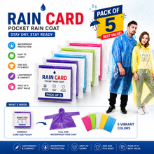 Pocket Rain Coat / Rain Cards (Pack of 5)