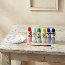 Kids Water Colour Painting Set with Brush & Mixing Palette (1 Set)