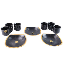 Sweet Buzz 9-Piece Seashell Ceramic Cup Set  Ideal for Home & Gifts