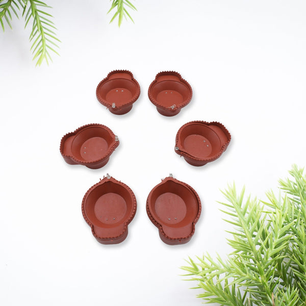 Water Sensor Diyas for Diwali Decoration (6Pc Set)