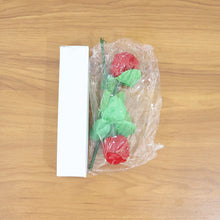 Romantic Artificial Rose Ring Box Stick 2 Piece Flower Shaped