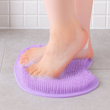 Purple Silicone Bath Massage Cushion Suction Cup Exfoliating Foot Scrubber & Mat